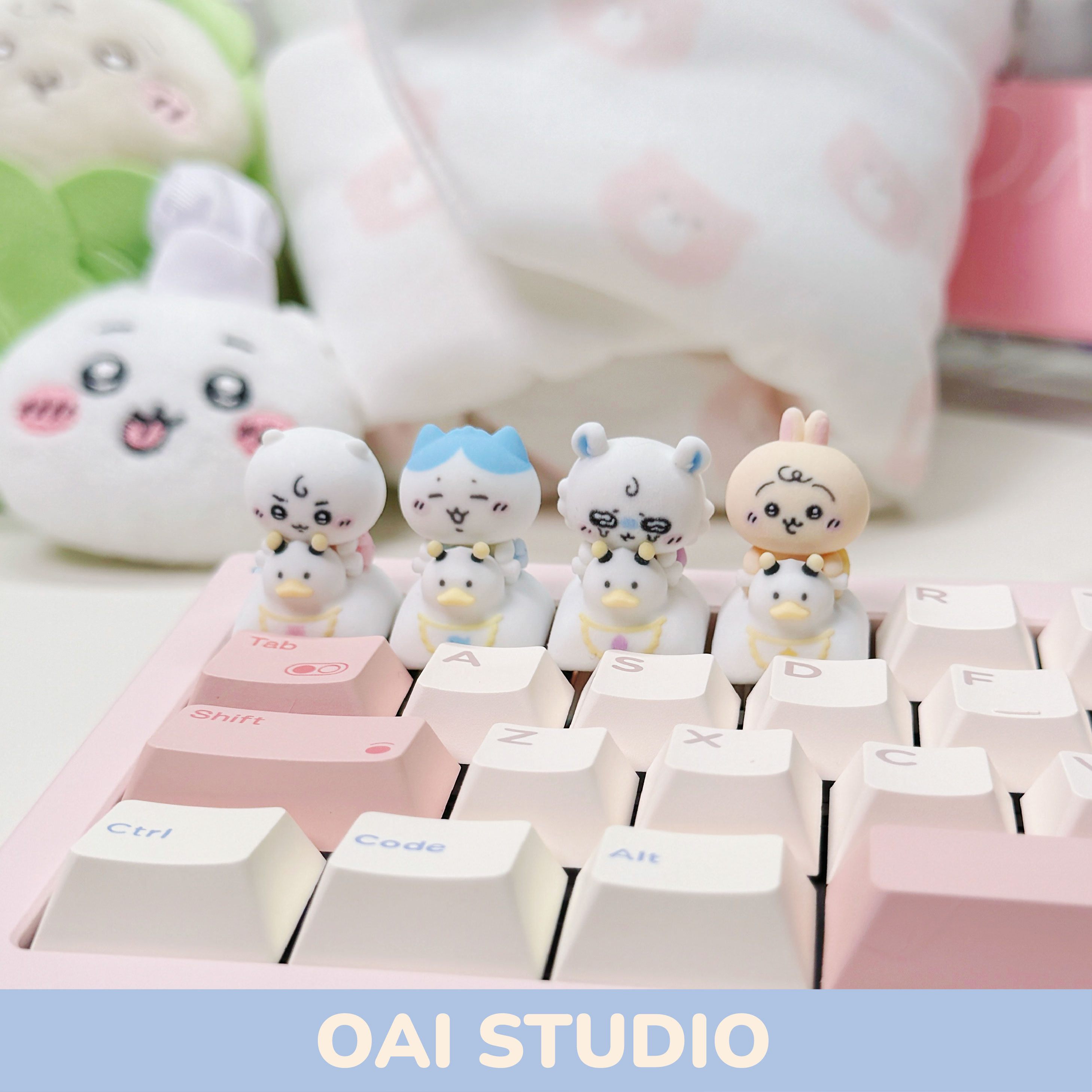 Keycap Artisan Anime - cute Momonga Chiikawa Series Q version