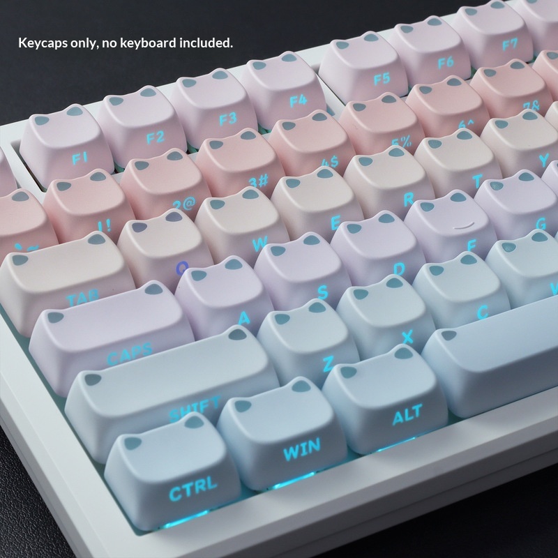 113 Key MAO Cute Cat Ear Trans - Keycap Artisan Anime recension och pris