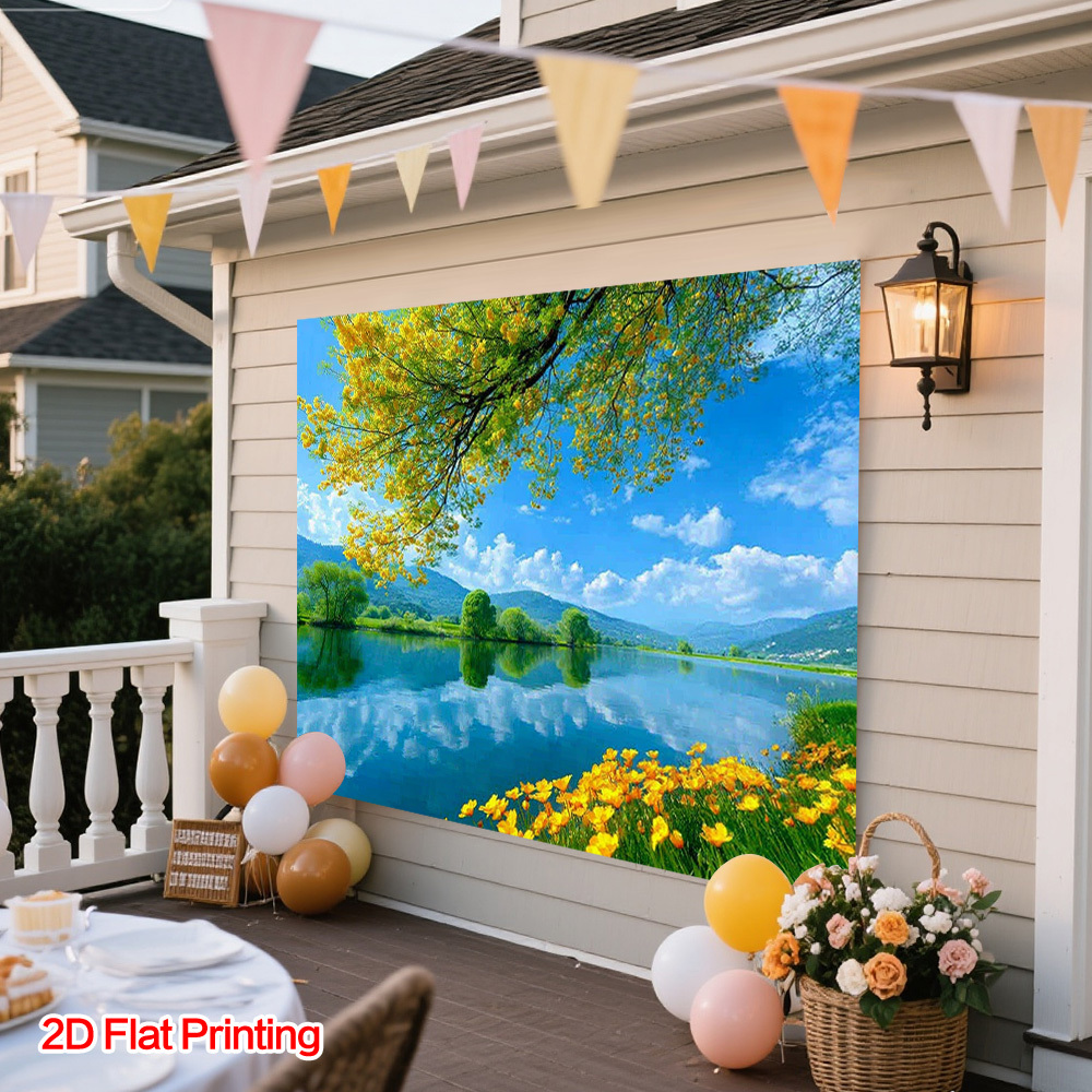 Scenic Landscape Wall Art Canv - Wall Scroll Tapestry recension och pris