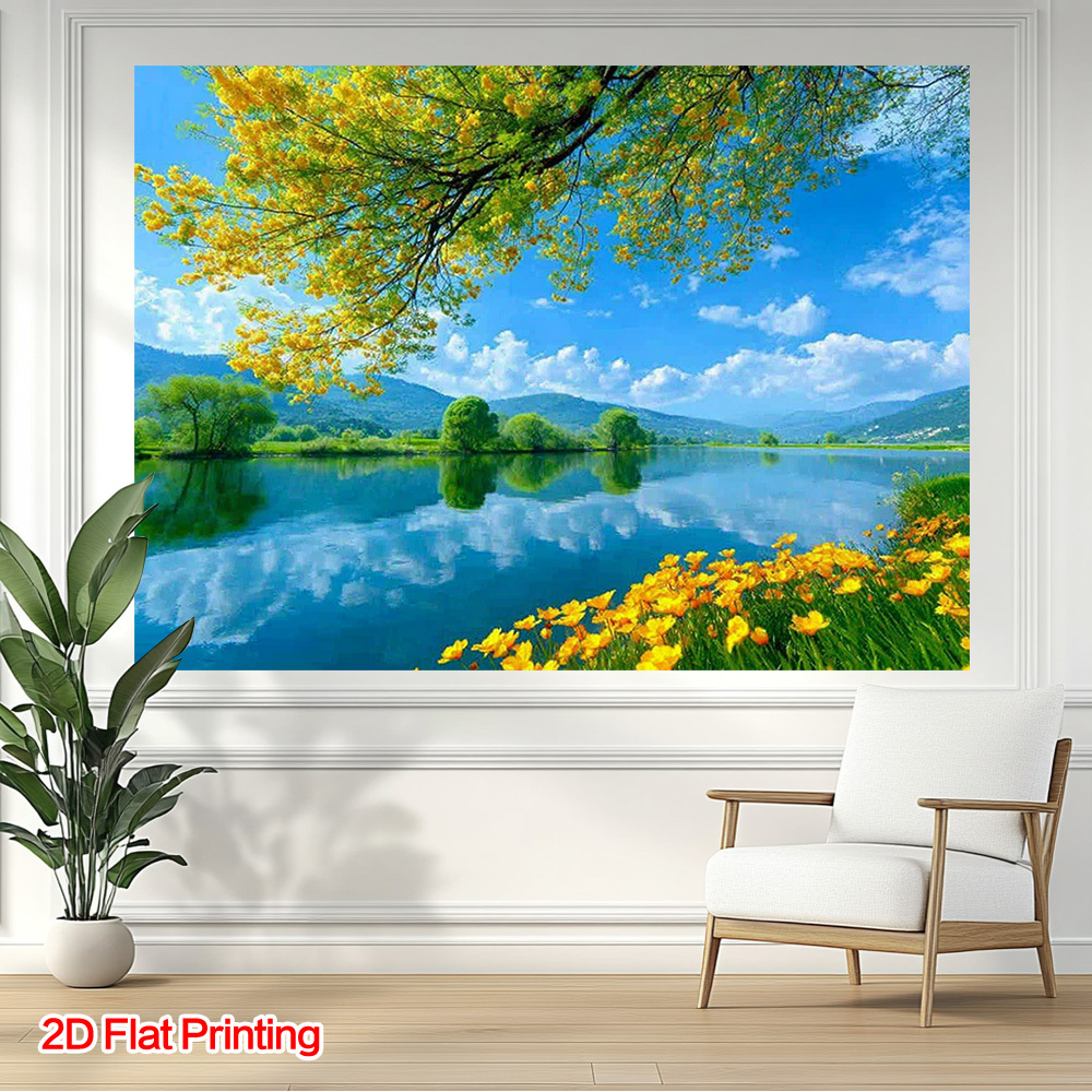 Scenic Landscape Wall Art Canv - Wall Scroll Tapestry recension och pris