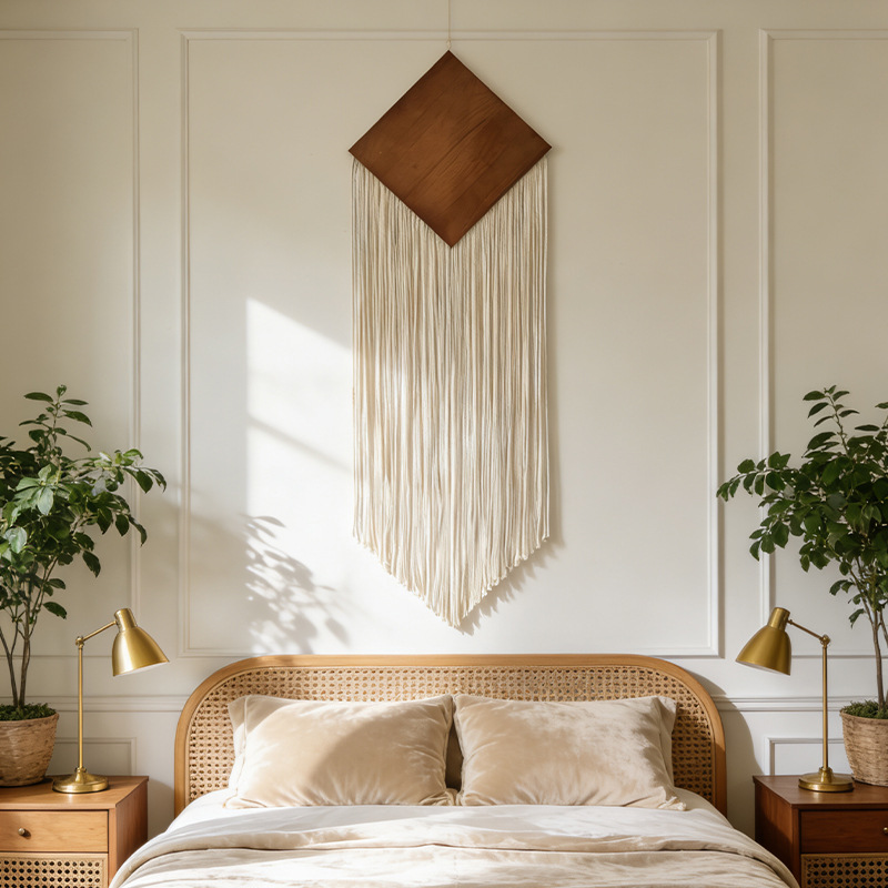 Bohemian Cotton Rope Woven Tap - Wall Scroll Tapestry recension och pris