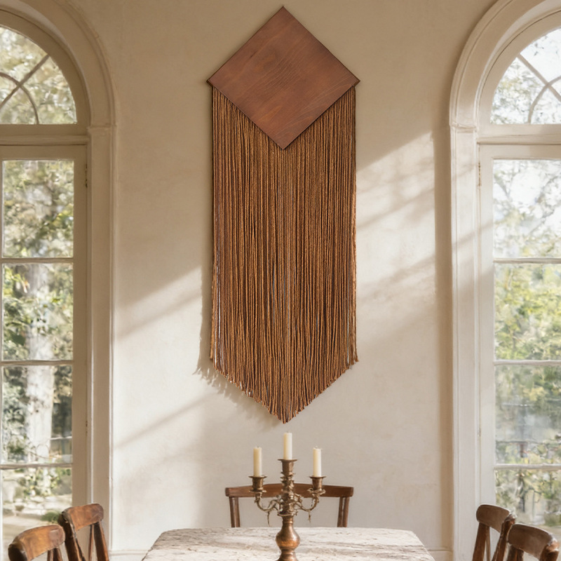 Bohemian Cotton Rope Woven Tap - Wall Scroll Tapestry recension och pris